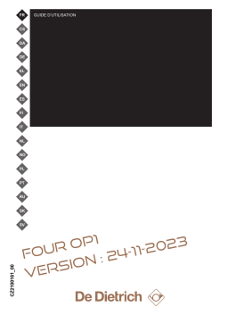 De Dietrich DOP4546HT-1 Manuel du propriétaire