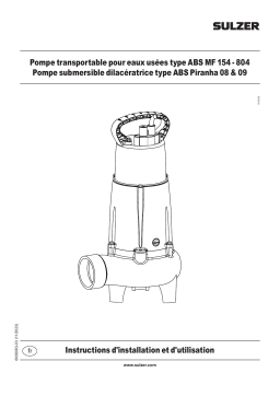 Sulzer MF 154-804 and Piranha 08-09 Manuel utilisateur