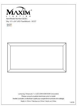 Maxim Lighting 55761 Manuel utilisateur