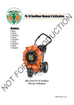 Simplicity F9-18 FORCE BLOWER Manuel utilisateur