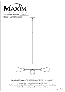 Maxim Lighting 10815 Manuel du propriétaire