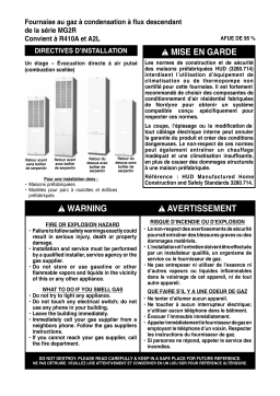 Intertherm MG2R Guide d'installation