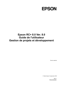 Epson RC%2b 8.0 Manuel utilisateur
