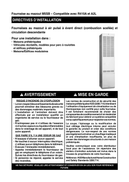 Intertherm M5SB Guide d'installation
