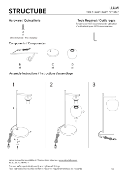STRUCTUBE ILLUMI Manuel utilisateur