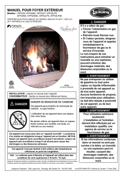 Kingsman Fireplaces OFP42 Manuel utilisateur