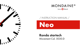 Mondaine Neo Manuel utilisateur
