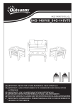 Outsunny 84G-148V00 Chair Sofa Furniture Set Outdoor Conversation Set Manuel utilisateur