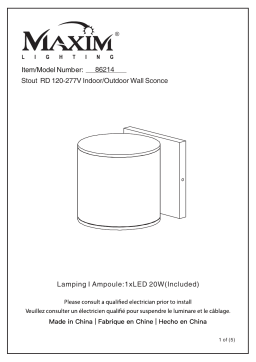 Maxim Lighting 86214 Manuel utilisateur