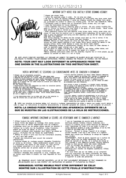 Ashley U7531113, U7531213 Reclining Leather Match Sofa Manuel utilisateur