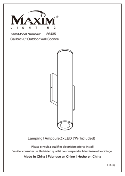 Maxim Lighting 86435 Manuel utilisateur