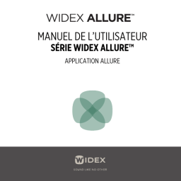 Widex ALLURE Mode d'emploi
