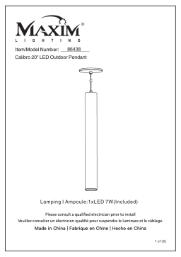 Maxim Lighting 86438 Manuel utilisateur