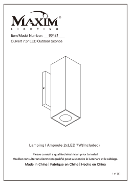 Maxim Lighting 86421 Manuel utilisateur