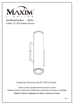 Maxim Lighting 86433 Guide d'installation