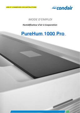 Condair PureHum 1000 Pro  Mode d'emploi
