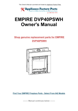 Empire DVP40PSWH Manuel du propriétaire