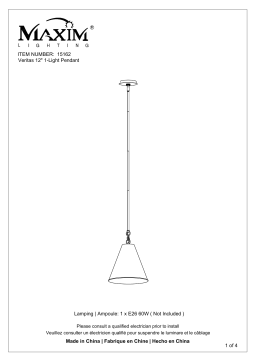 Maxim Lighting 15162 Manuel utilisateur