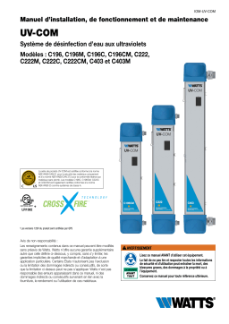 Watts UV-COM Guide d'installation