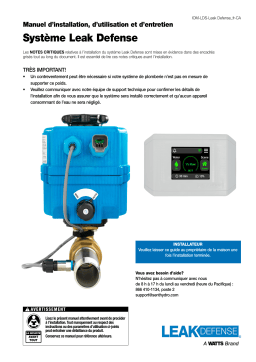 Leak Defense System Manuel du propriétaire