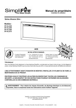 Heat & Glo Allusion Slim Installation manuel