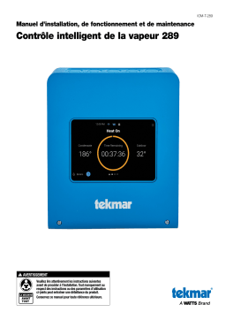 tekmar Smart Steam Control 289 Manuel utilisateur