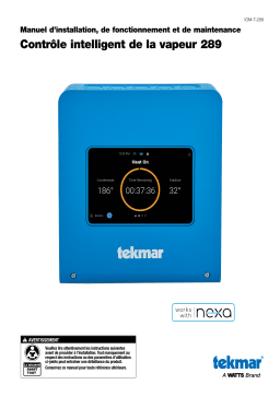 tekmar IOM-t-289 Manuel utilisateur