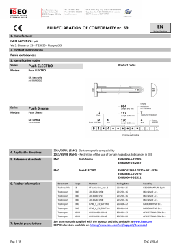 Iseo Push Electro Manuel du propriétaire