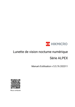 HIKMICRO ALPEX Manuel utilisateur