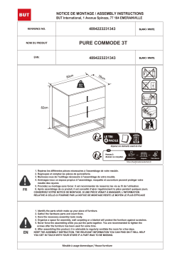 BUT Commode 3 tiroirs PURE blanc Mode d'emploi