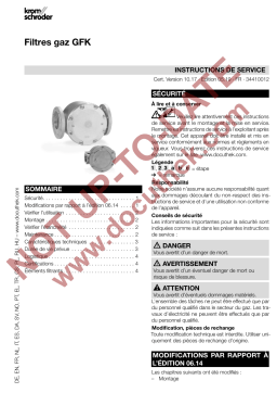 Kromschroder GFK Mode d'emploi