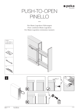Peka Push-to-open Blum Legrabox Pinello Manuel utilisateur