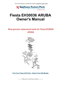 Fiesta EH30036 ARUBA Manuel du propriétaire