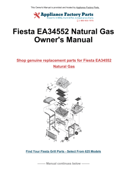 Fiesta EA34552 NATURAL GAS Manuel du propriétaire