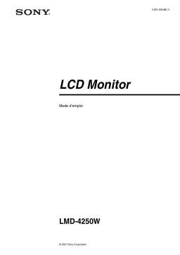 Sony LMD-4250W Manuel utilisateur