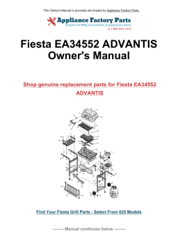 Fiesta EA34552 ADVANTIS Manuel du propriétaire