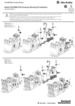Allen-Bradley 592 NEMA E100 Accessory Mounting Kit Guide d'installation