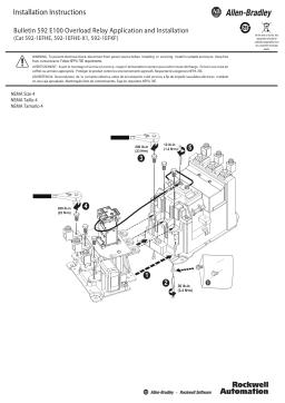 Allen-Bradley 592 E100 Overload Relay Guide d'installation