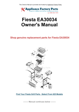Fiesta EA30034 Manuel du propriétaire