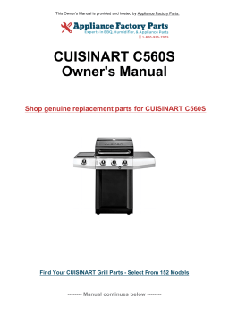 Cuisinart C560S Manuel utilisateur