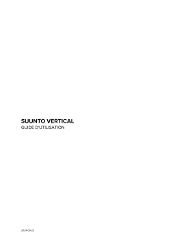 Suunto Vertical Mode d'emploi