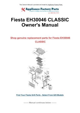 Fiesta EH30046 CLASSIC Manuel du propriétaire