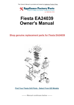 Fiesta EA24039 Manuel du propriétaire