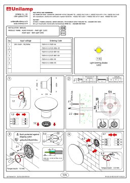 Unilamp AGAR Wall light Mode d'emploi