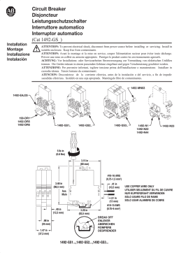 Allen-Bradley 1492-GS High Density Slim Miniature Circuit Breaker Guide d'installation