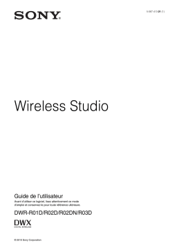 Sony DWR-R02DN Manuel utilisateur
