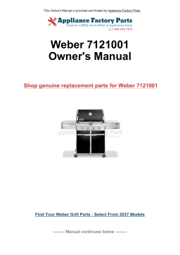 Weber 7121001 Manuel du propriétaire