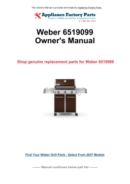 Weber 6519099 Manuel du propriétaire