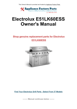 Electrolux E51LK60ESS Guide d'installation