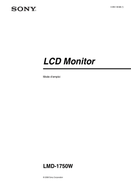 Sony LMD-1750W Manuel utilisateur